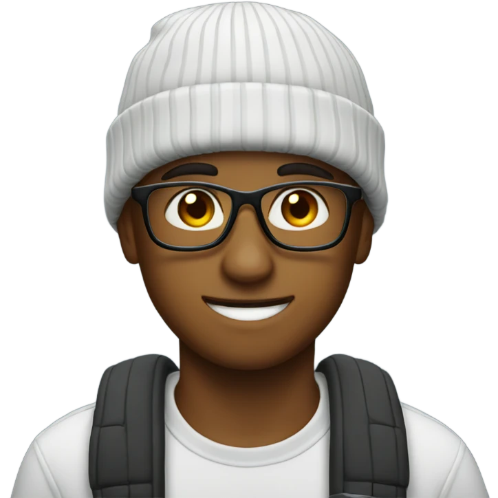nerd with a beanie emoji