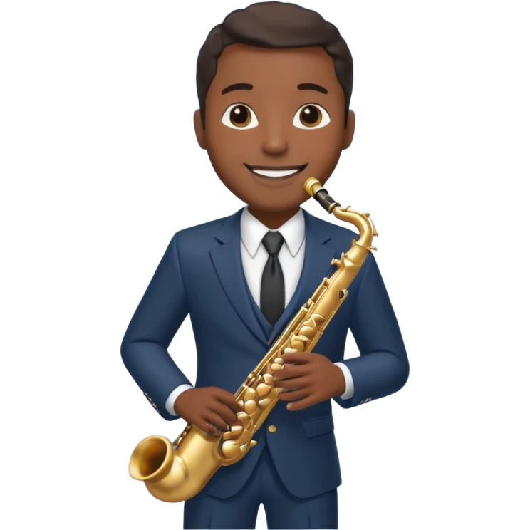 black man playing saxophone emoji