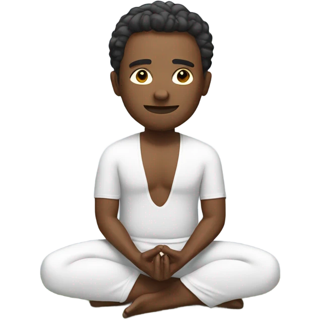 Man doing yoga emoji