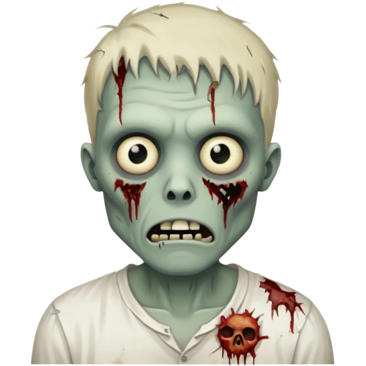 white zombie with white shirt emoji