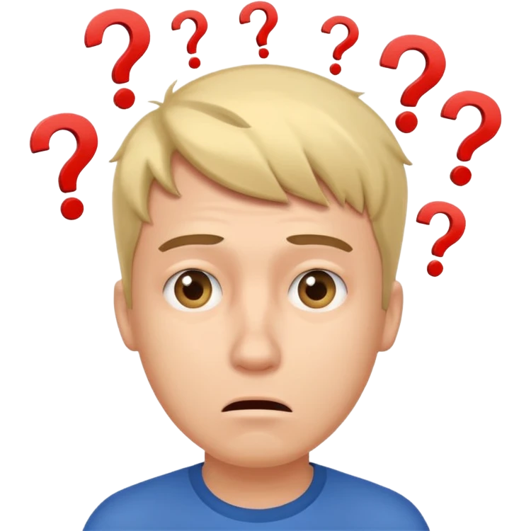 confused guy meme with question marks emoji