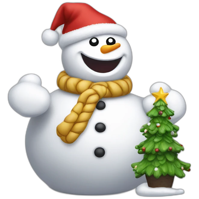 michelin man christmas snowman emoji