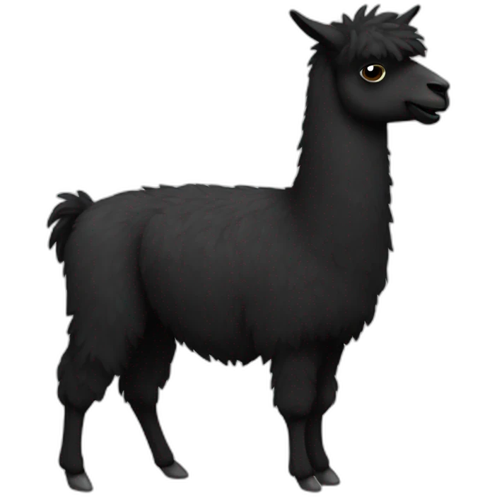 Black Mexican llama emoji