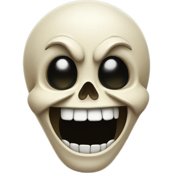 Skull with laughing tears emoji