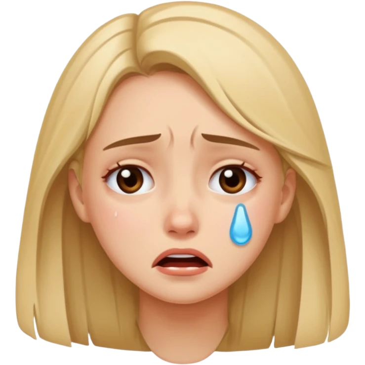 Pretty girl crying emoji