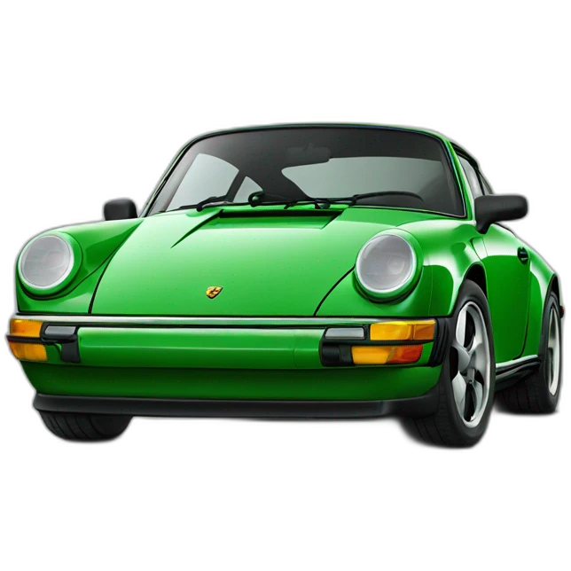 Green Porsche 911 emoji