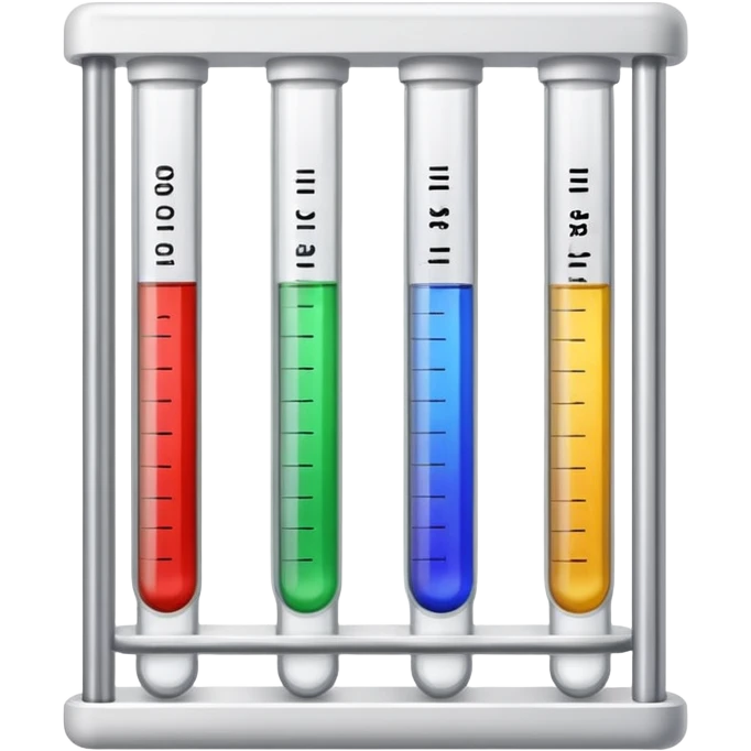 Labels on test tubes. emoji