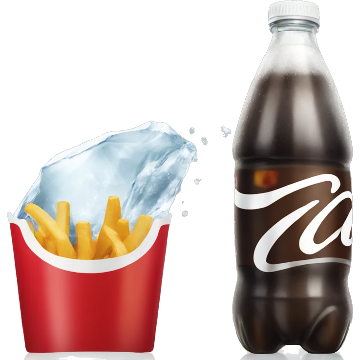 Mcdonalds large fountain diet coke with extra ice  emoji