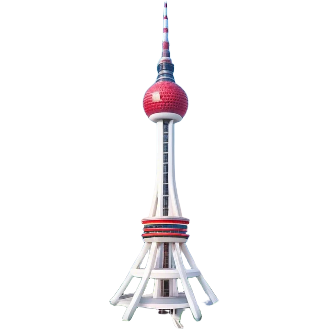 Cinematic Realistic N Seoul Tower Landmark Emoji, showcasing a futuristic tower with panoramic views rendered with sleek textures and vibrant, modern lighting. emoji