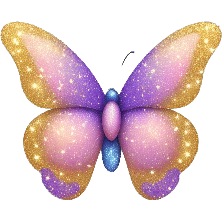 Glitter butterfly emoji