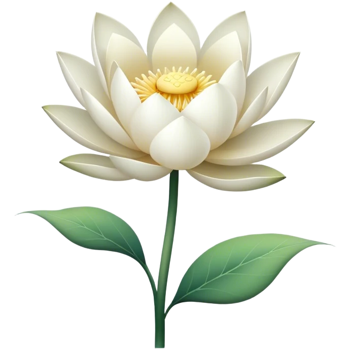 single Lotus, straight stem emoji