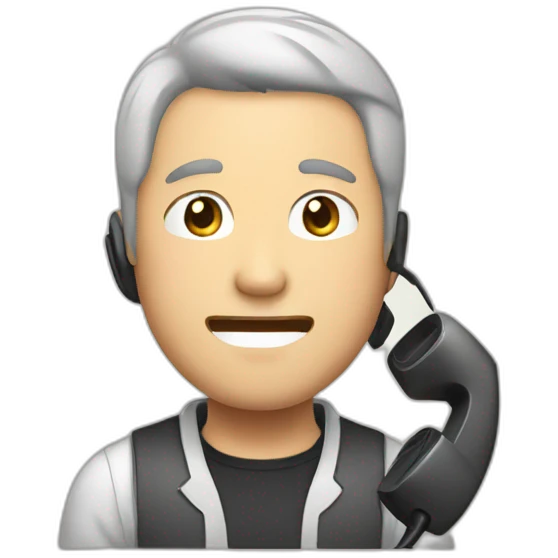japanese men  answering phone emoji
