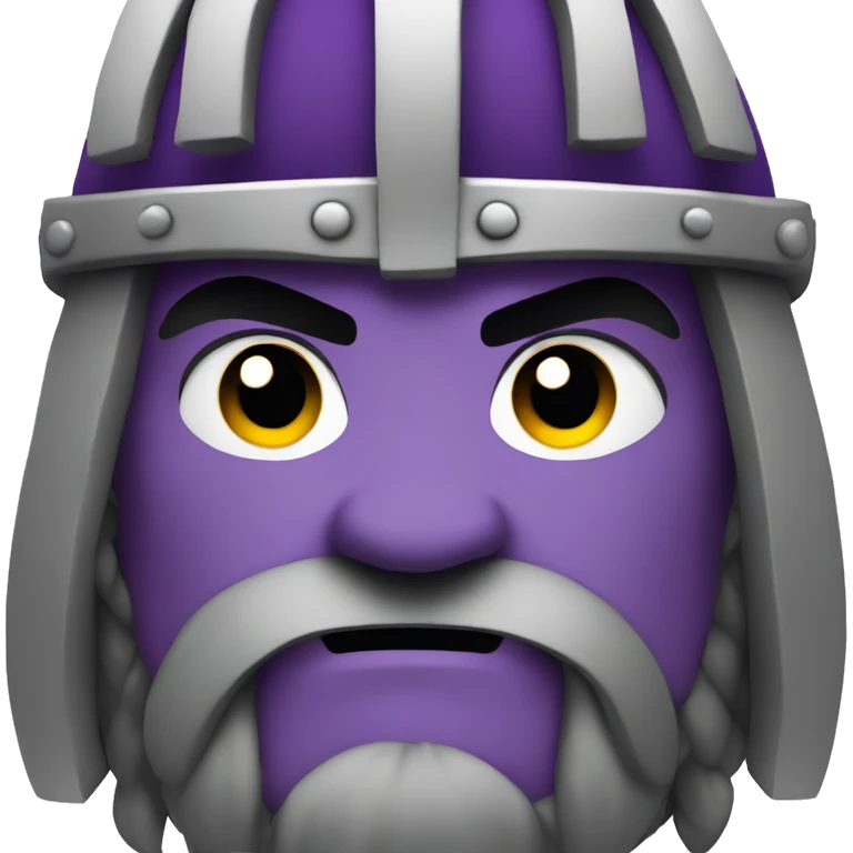 Purple and black Angry Viking emoji