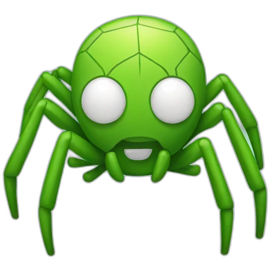 Green spider emoji