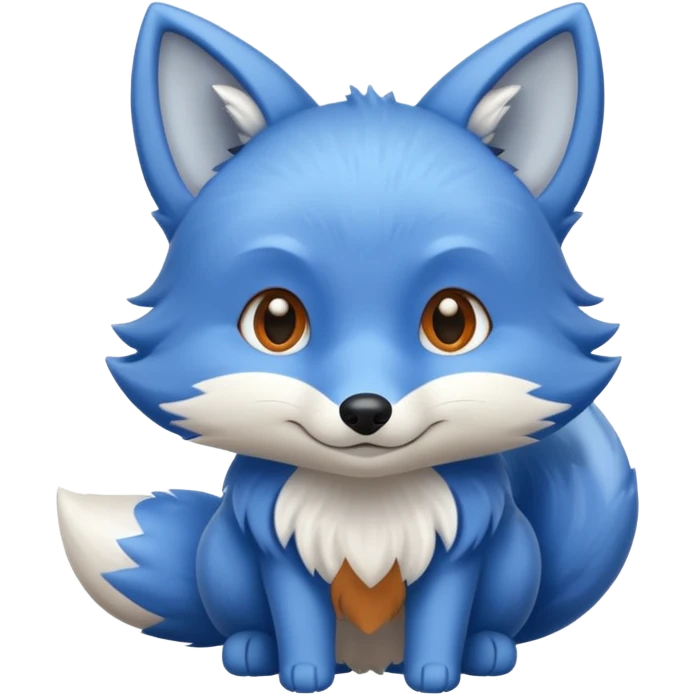Blue fox emoji