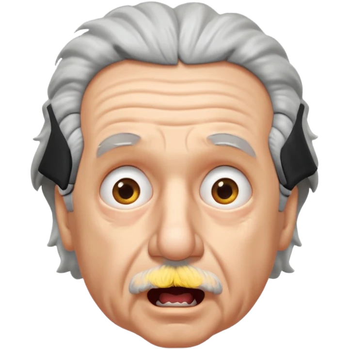 Einstein is shoked emoji