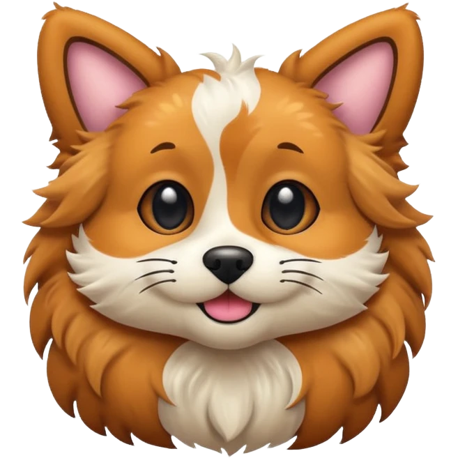 The catdog is something between a cat and a dog. emoji