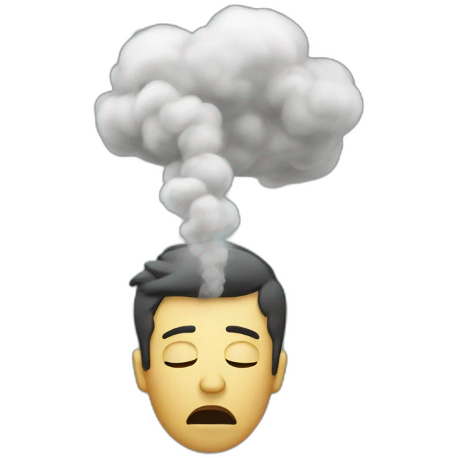 exhausted person blowing smoke  emoji