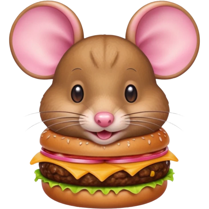 Mouse eating at Wendy’s ￼ emoji