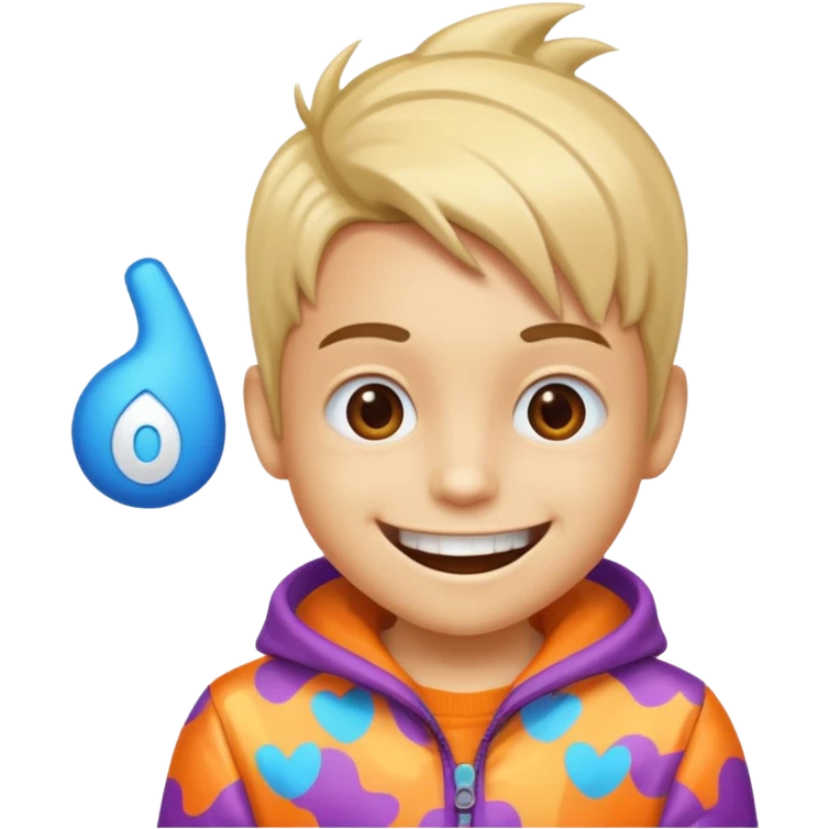 🩵A kid wear crazy on tv. emoji