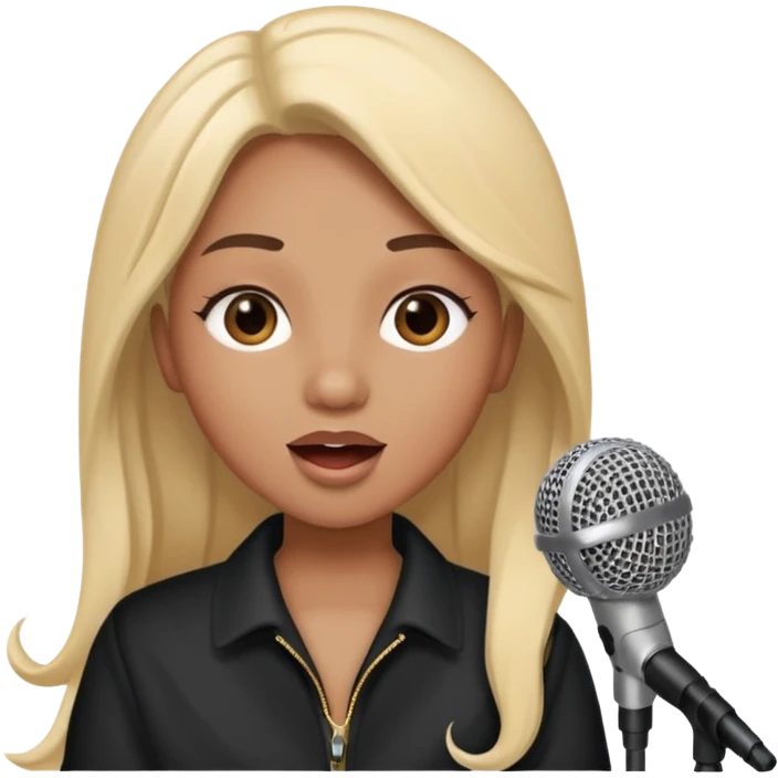 Gonemili Grace, avec micro qui chante emoji
