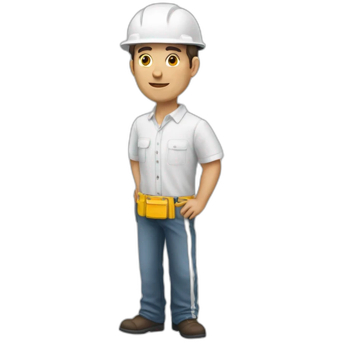 arquitecto con casco blanco  emoji