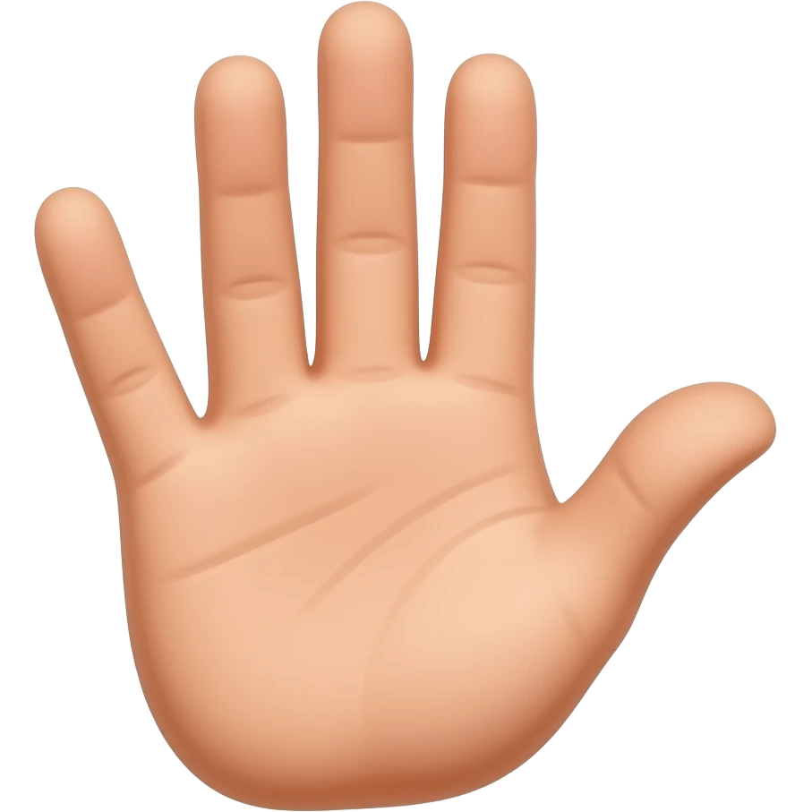 a skin coloured hand stopping emoji