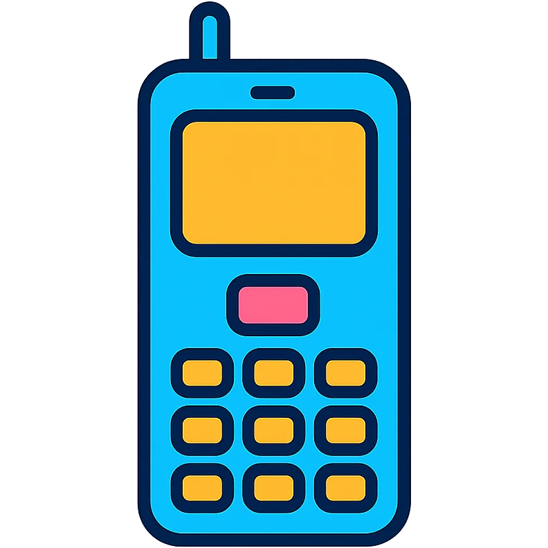 modern simple celular icon with subtle color accents emoji