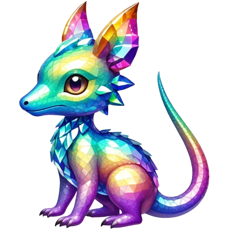 Randomly-colored sparkly exotic Fakémon-creature emoji