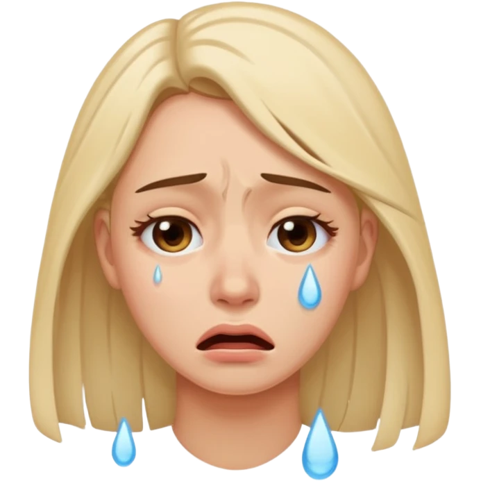 Woman crying emoji