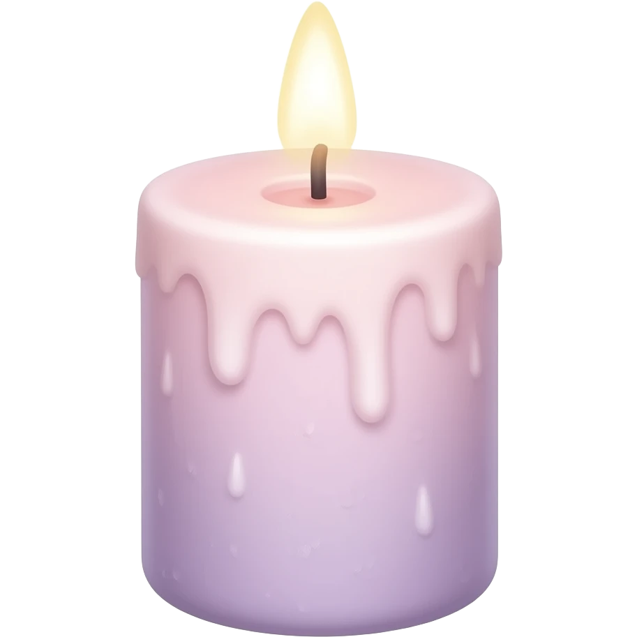 soft pastel candle, transparent background inspired by barbie colour pallete emoji