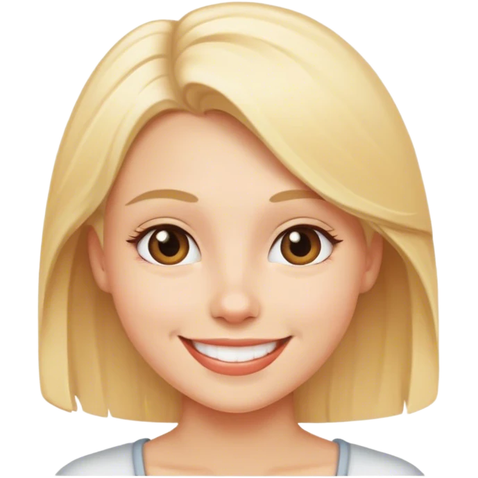 smiling blonde portrait  emoji