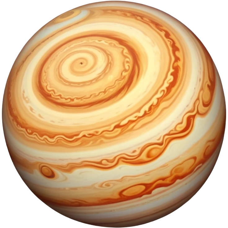 Jupiter is a round planet emoji