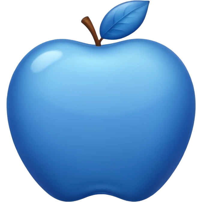 A Blue Apple emoji