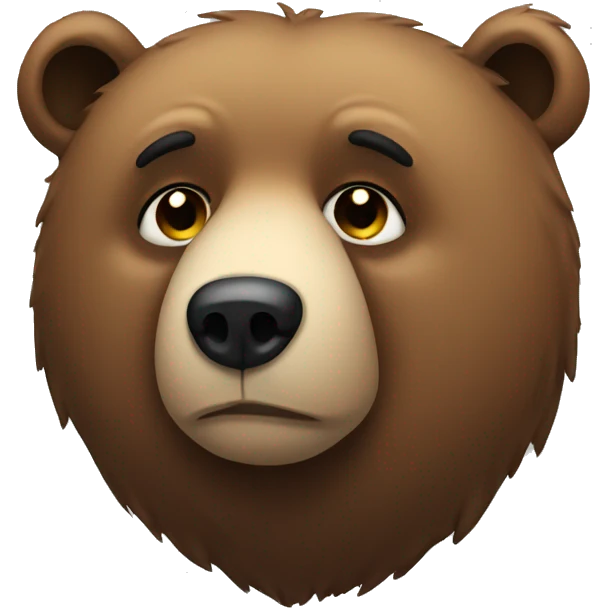 Sad bear emoji