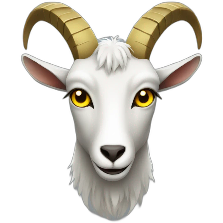 sinister goat with yellow eyes emoji