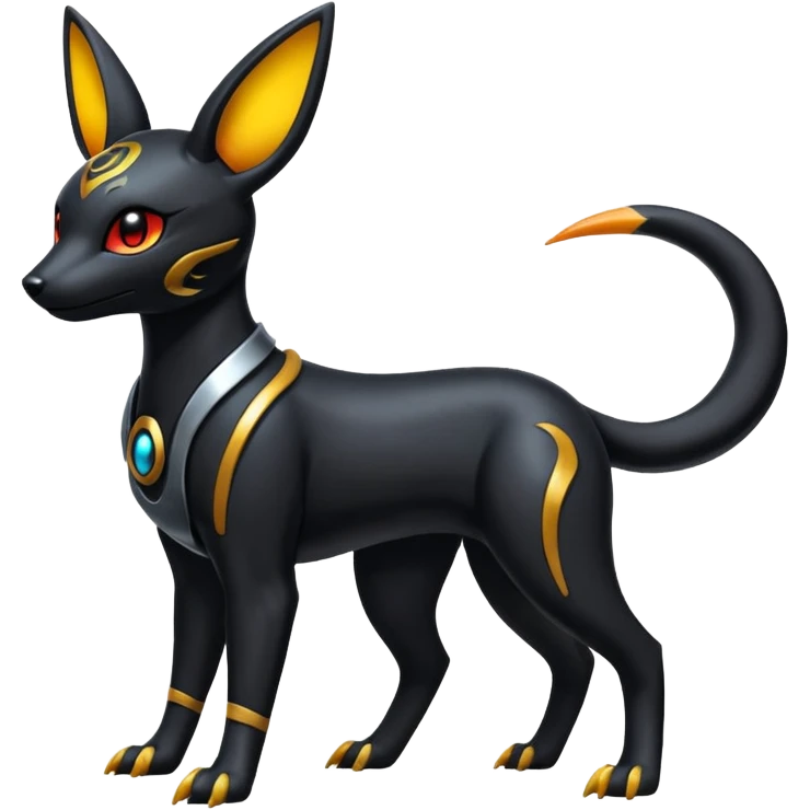Futuristic Umbreon-Houndoom-Genesect-Torracat-Pokémon-Fakémon-hybrid-creature emoji