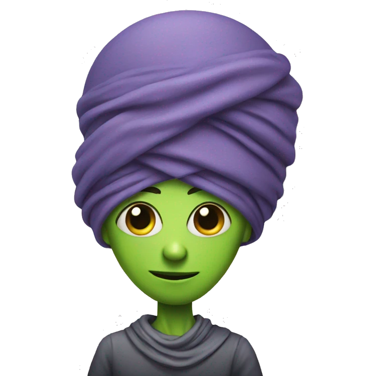 Alien with a turban  emoji