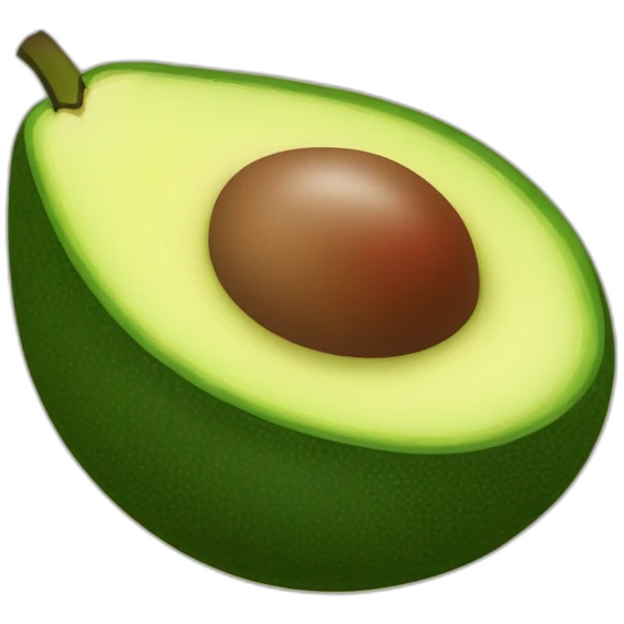 Aguacate bonito con lágrima en el ojo y una X ROJA de tachado emoji