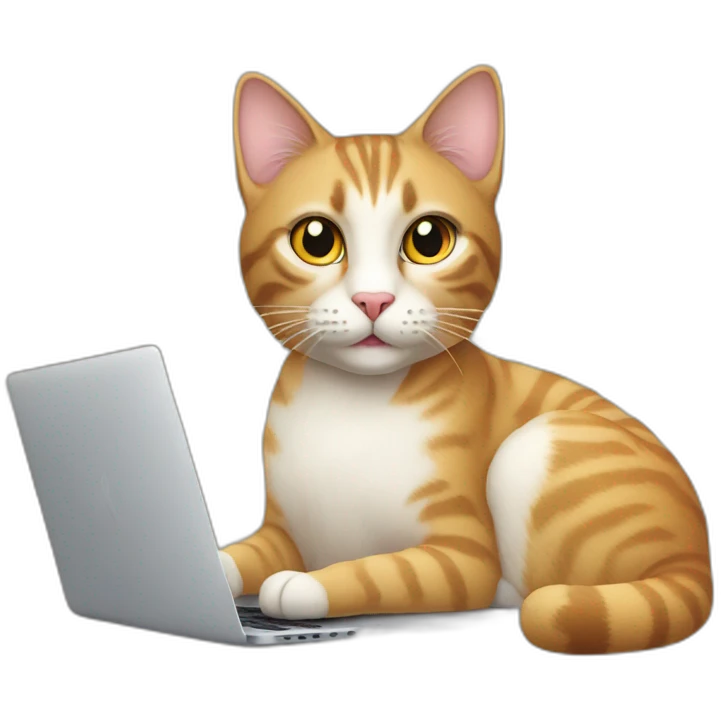 A cat with a Macbook emoji