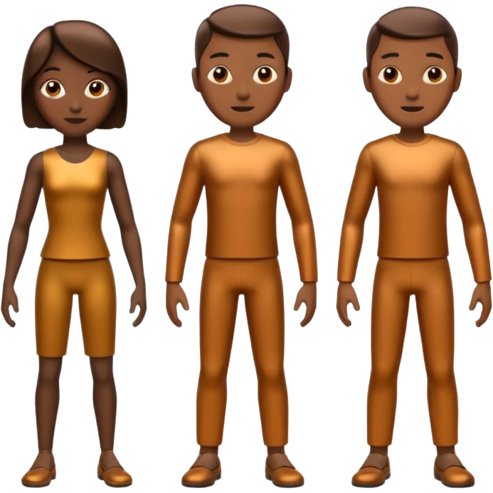 철로 만든 사람 3명 emoji