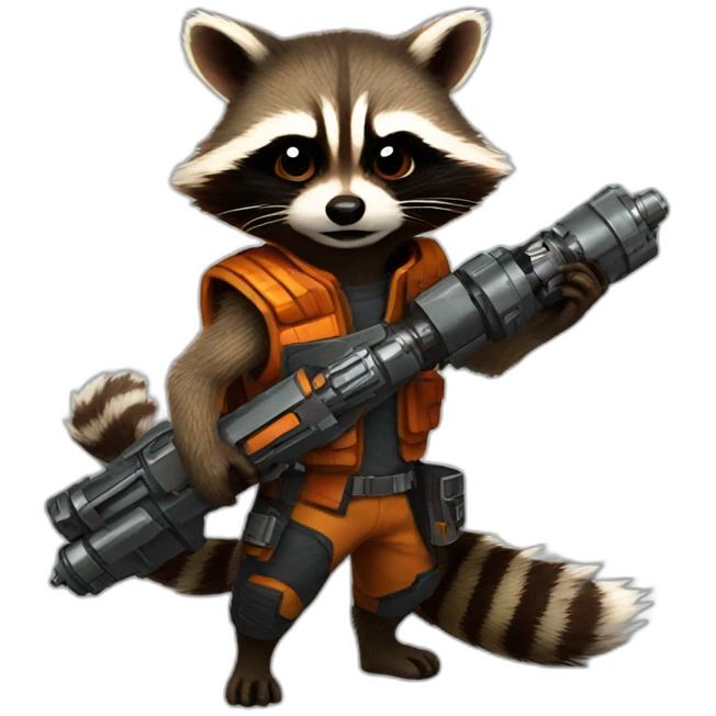 Rocket raccoon emoji