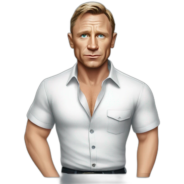 actor daniel craig cartoon wearing shirt emoji