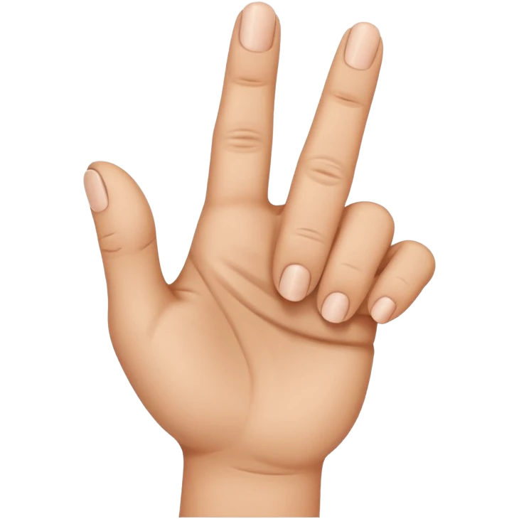 create hand middle finger only down the rest are up emoji