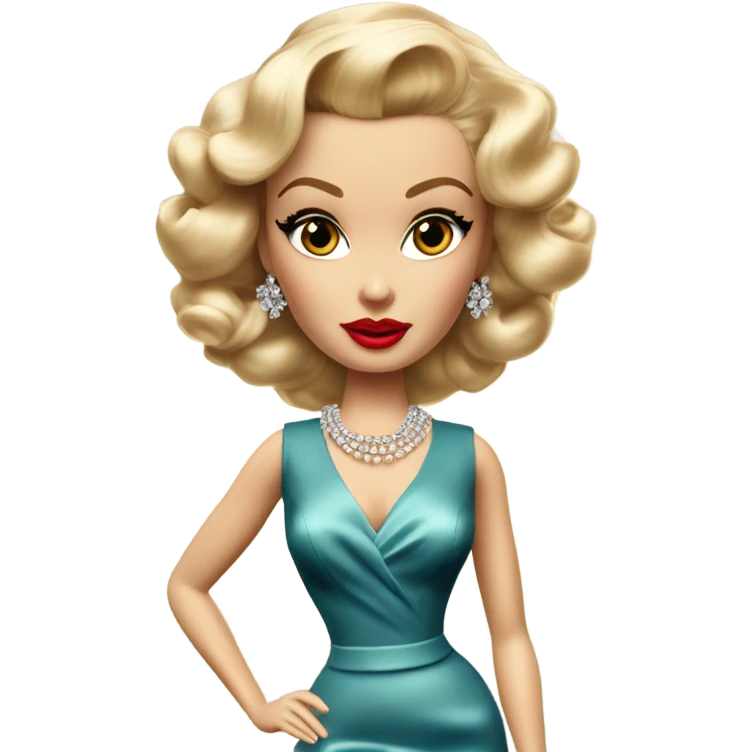 1940's blonde Barbie glamorous Hollywood actress  emoji