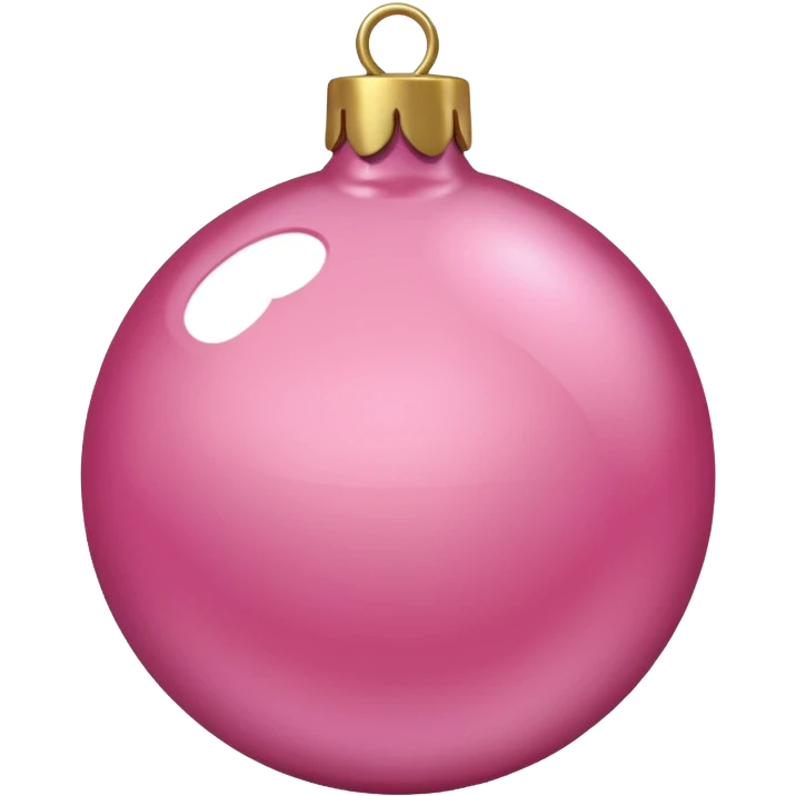 pink christmas ornament  emoji