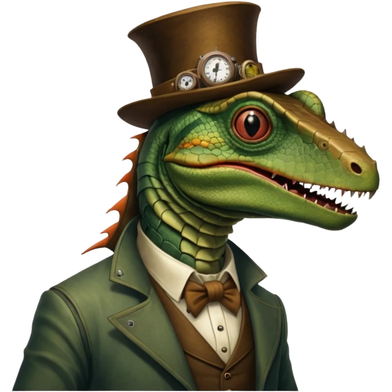 cinematic steam-punk -  hieronymus bosch phantasmagoric mutated creatures - hybrids of human and reptiles emoji