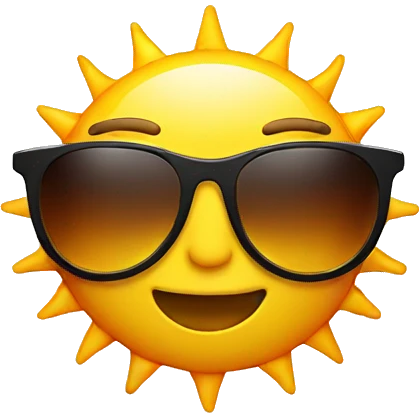 sun with sunglasses emoji