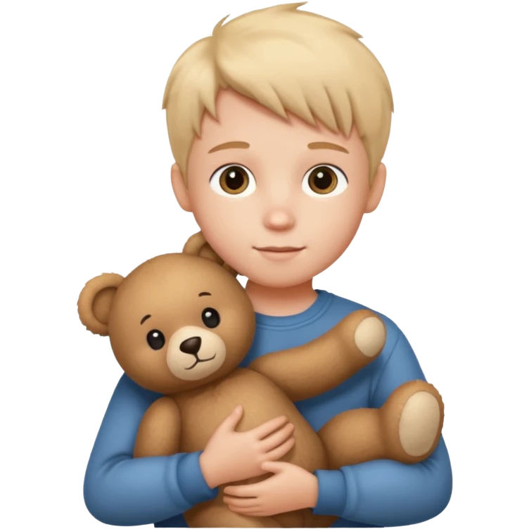 kid with teddy bear emoji