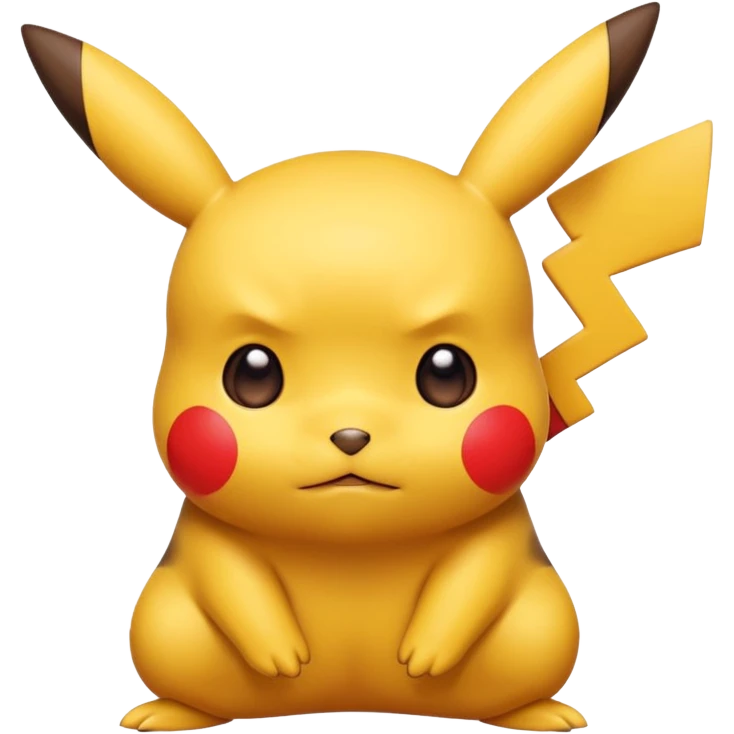 Un Pikachu rouge qui et triste emoji